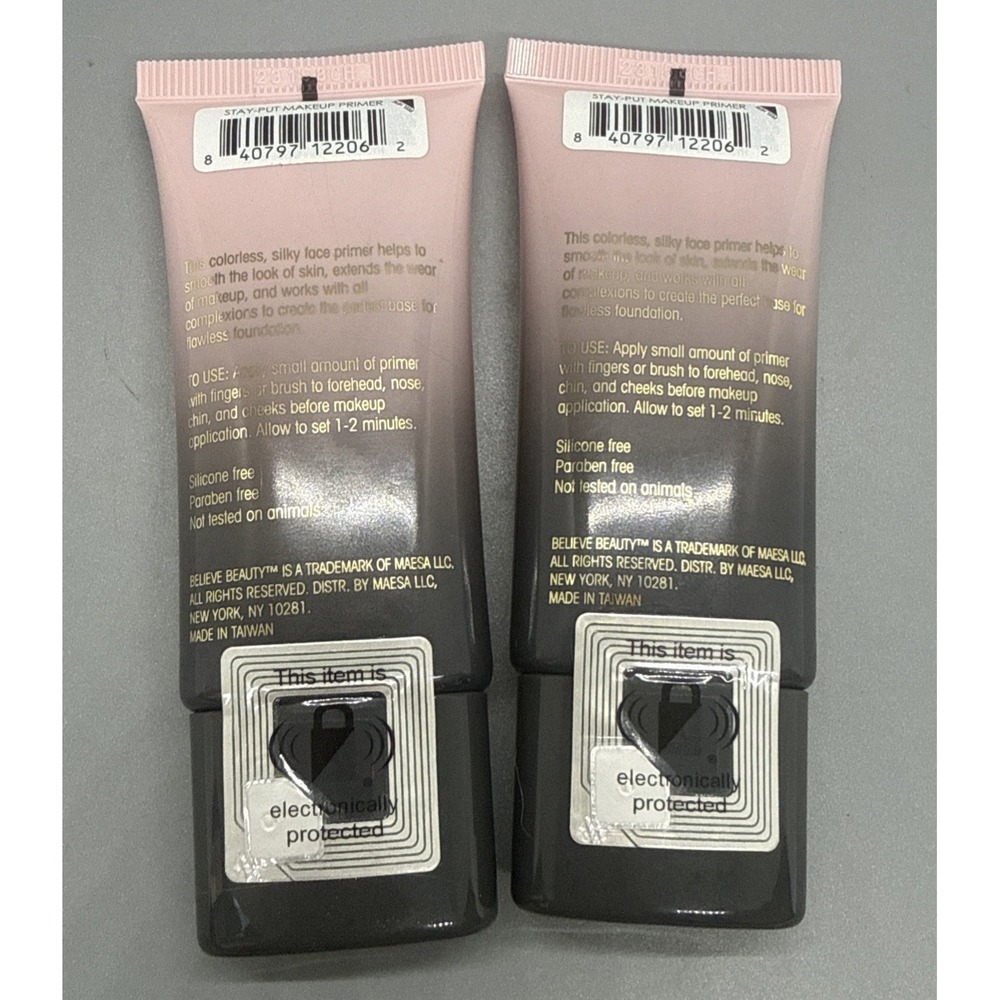 Believe Beauty Pretty and Primed - Stay Put Makeup- 1 Oz Tube 2 Pack New Sealed - Picture 2 of 2